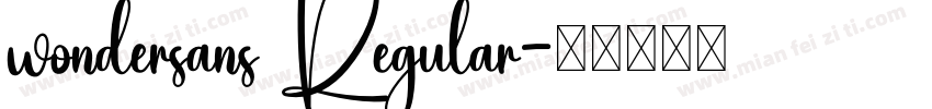 wondersans Regular字体转换